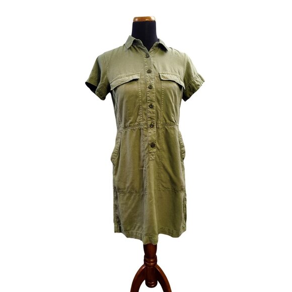 J Crew Women's Olive Green Dress Size 4 - Picture 1 of 7